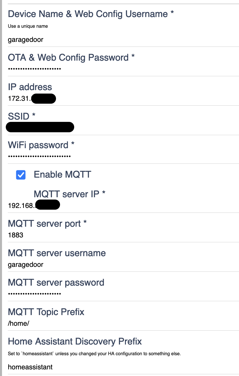 Ratgdo configuration